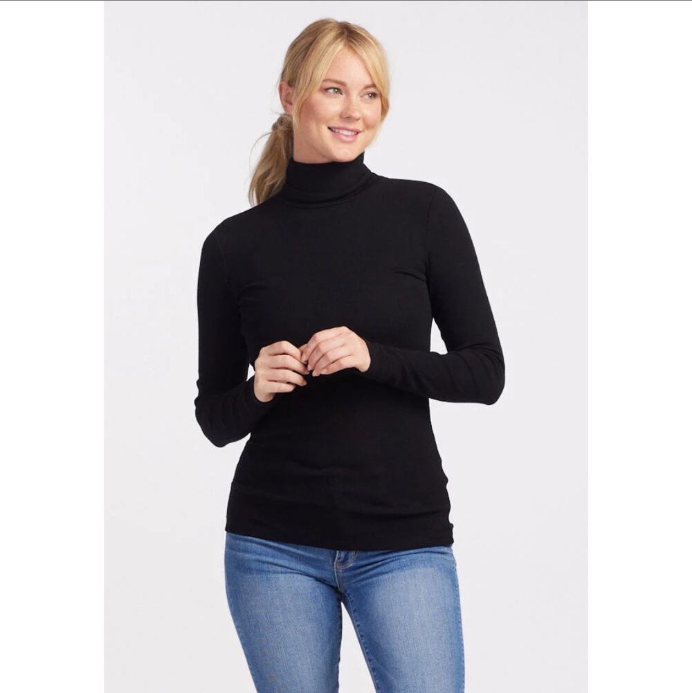 Sundance Black Long Sleeve Knit Turtleneck Women's Large